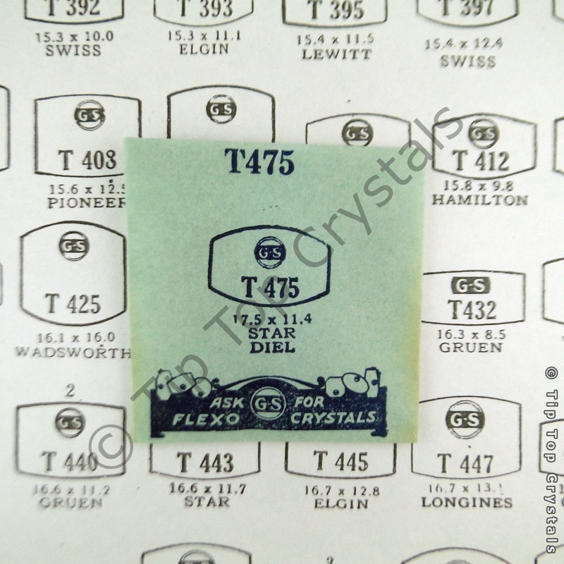 GS T475 Watch Crystal - Click Image to Close