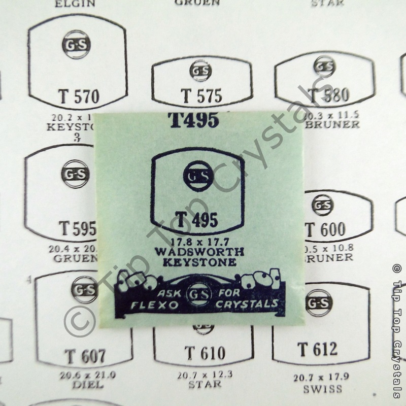 GS T495 Watch Crystal - Click Image to Close