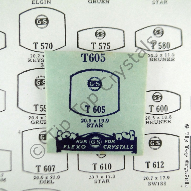 GS T605 Watch Crystal - Click Image to Close