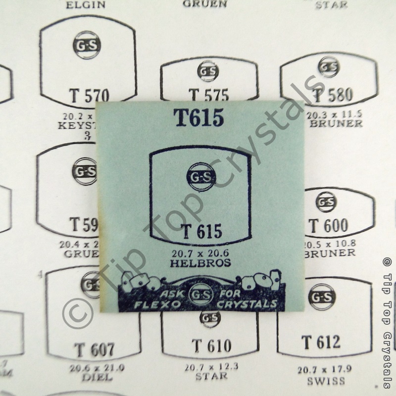 GS T615 Watch Crystal - Click Image to Close