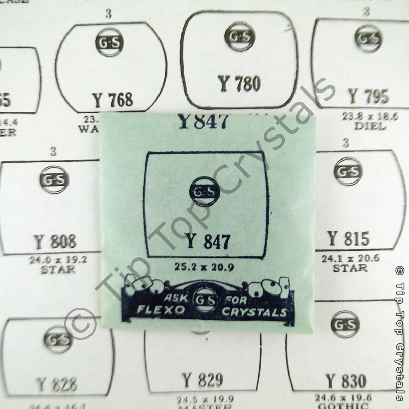 GS Y847 Watch Crystal - Click Image to Close