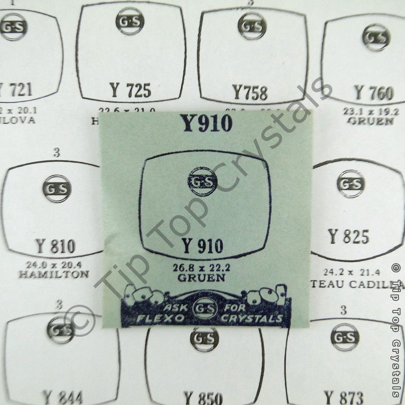 GS Y910 Watch Crystal - Click Image to Close