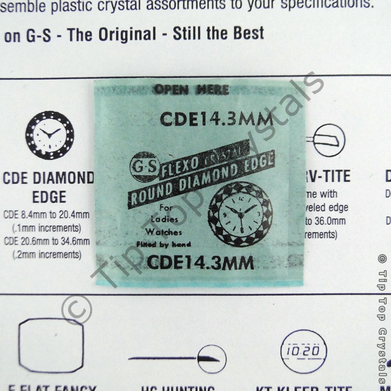 GS CDE 14.3mm Watch Crystal - Click Image to Close
