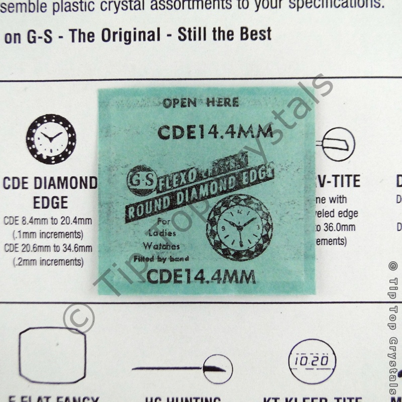 GS CDE 14.4mm Watch Crystal - Click Image to Close