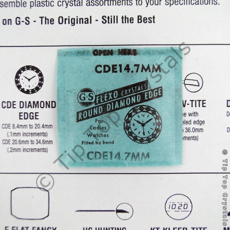 GS CDE 14.7mm Watch Crystal - Click Image to Close