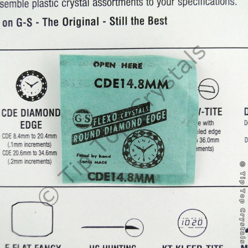 GS CDE 14.8mm Watch Crystal - Click Image to Close