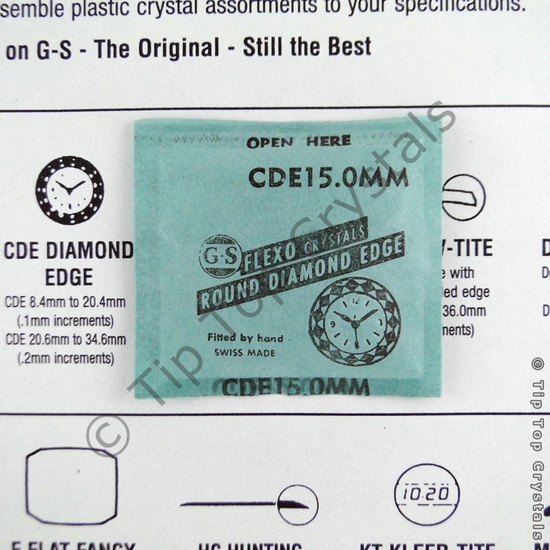 GS CDE 15.0mm Watch Crystal - Click Image to Close