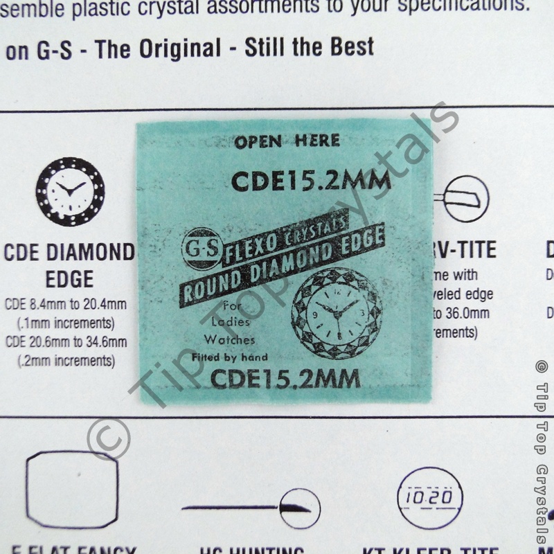 GS CDE 15.2mm Watch Crystal - Click Image to Close