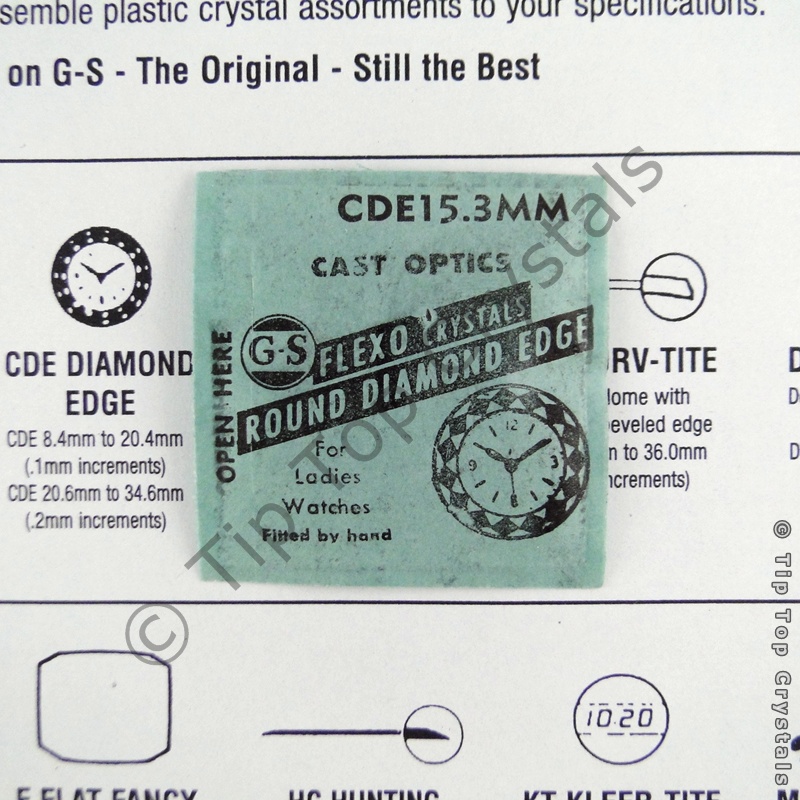 GS CDE 15.3mm Watch Crystal - Click Image to Close