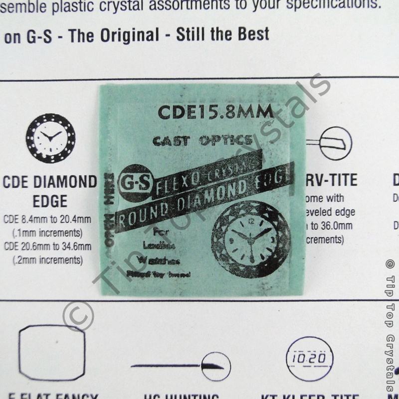 GS CDE 15.8mm Watch Crystal - Click Image to Close