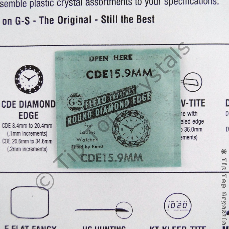 GS CDE 15.9mm Watch Crystal - Click Image to Close