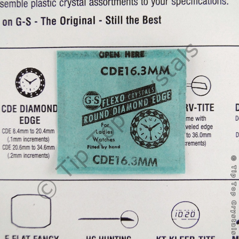 GS CDE 16.3mm Watch Crystal - Click Image to Close