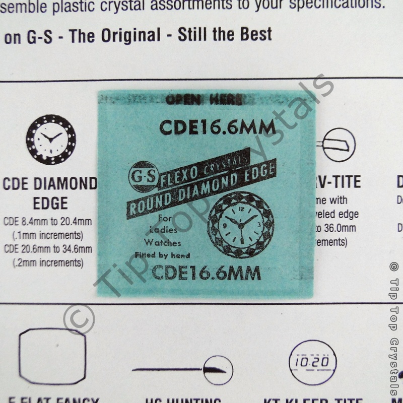 GS CDE 16.6mm Watch Crystal - Click Image to Close