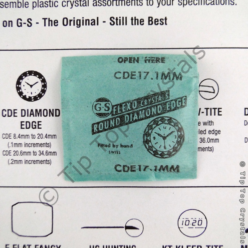 GS CDE 17.1mm Watch Crystal - Click Image to Close
