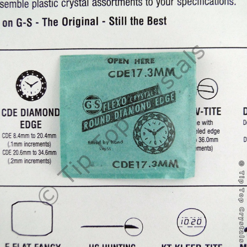 GS CDE 17.3mm Watch Crystal - Click Image to Close