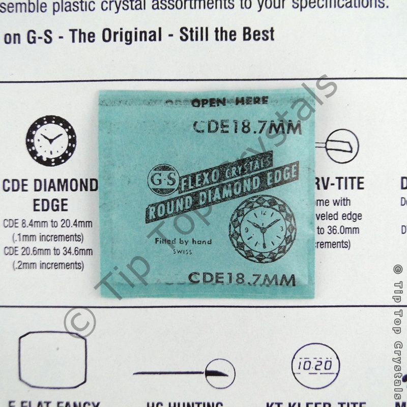 GS CDE 18.7mm Watch Crystal - Click Image to Close