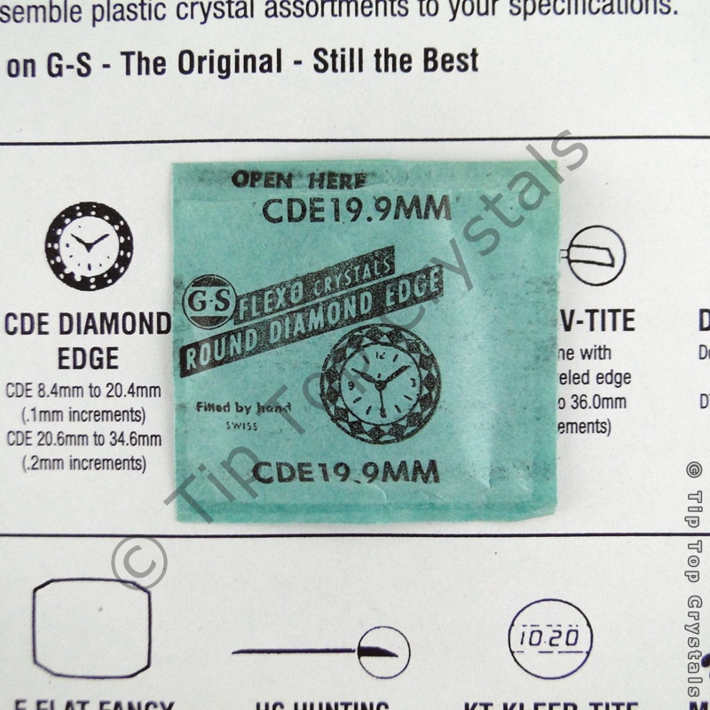 GS CDE 19.9mm Watch Crystal - Click Image to Close