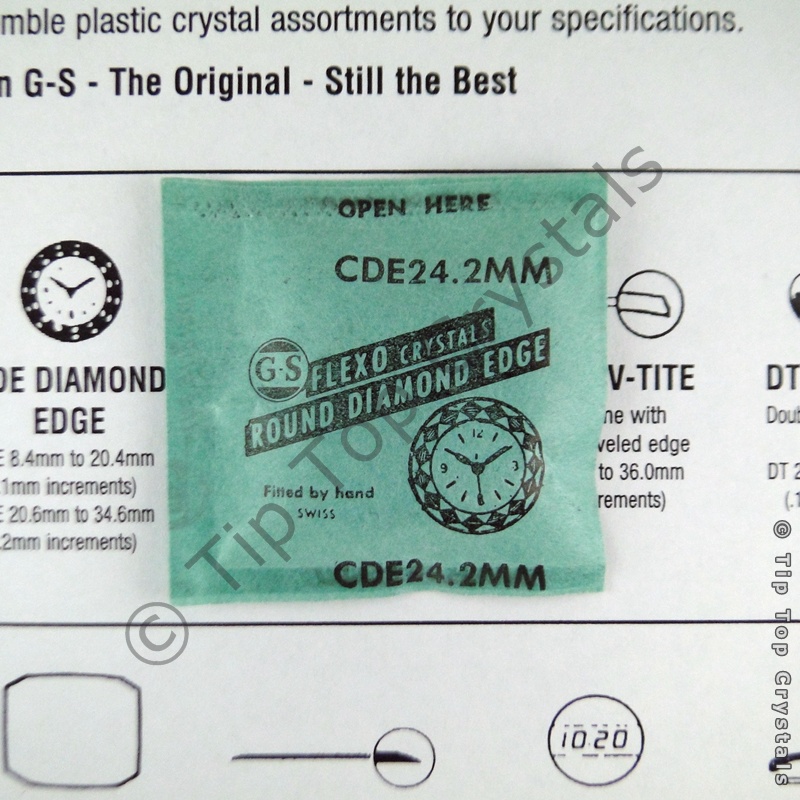 GS CDE 24.2mm Watch Crystal - Click Image to Close