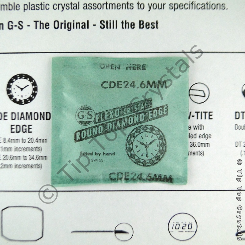 GS CDE 24.6mm Watch Crystal - Click Image to Close