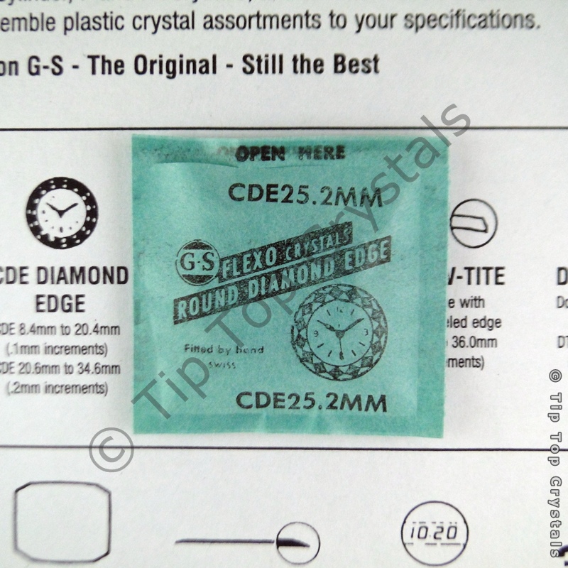 GS CDE 25.2mm Watch Crystal - Click Image to Close