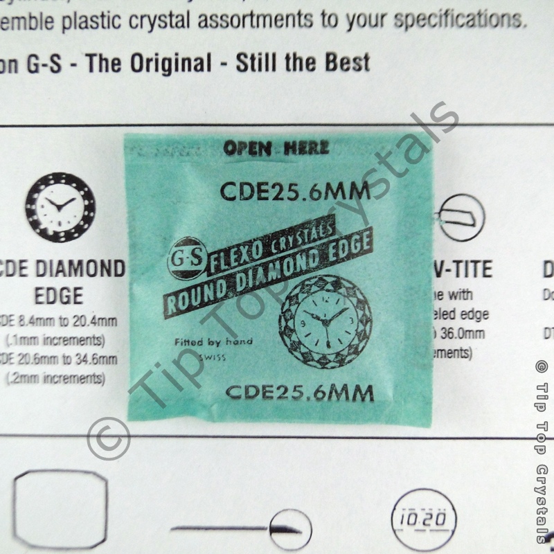 GS CDE 25.6mm Watch Crystal - Click Image to Close