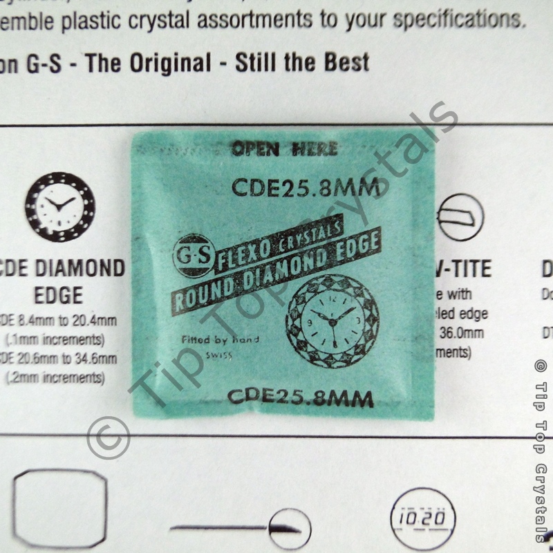 GS CDE 25.8mm Watch Crystal - Click Image to Close