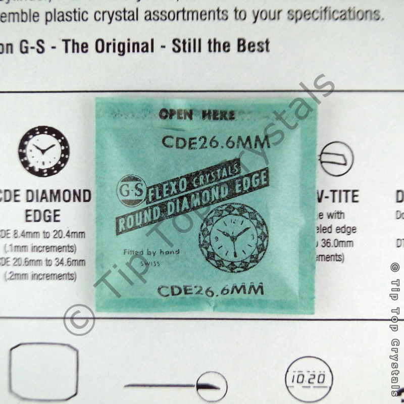 GS CDE 26.6mm Watch Crystal - Click Image to Close
