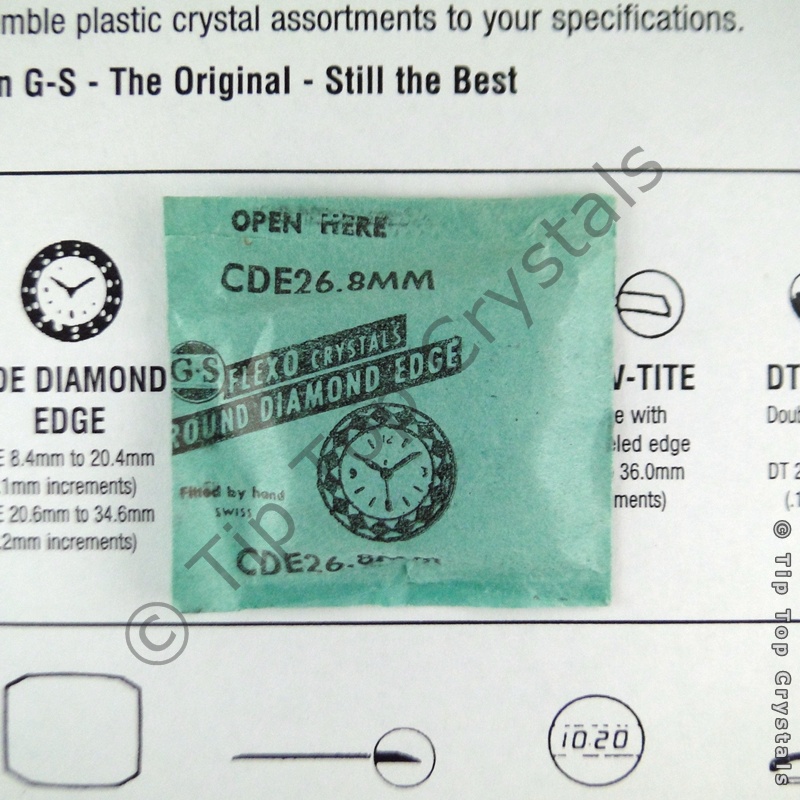 GS CDE 26.8mm Watch Crystal - Click Image to Close