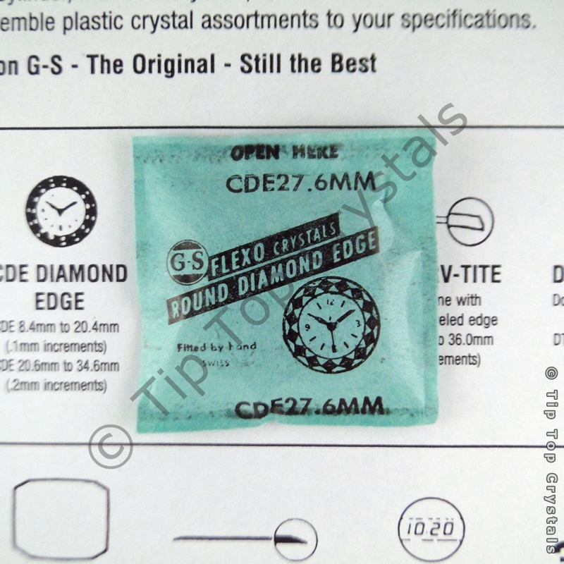 GS CDE 27.6mm Watch Crystal - Click Image to Close