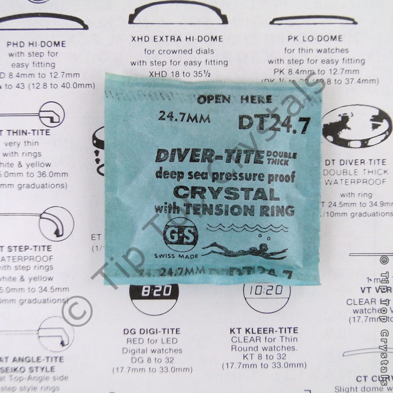 GS DT 24.7mm Watch Crystal - Click Image to Close