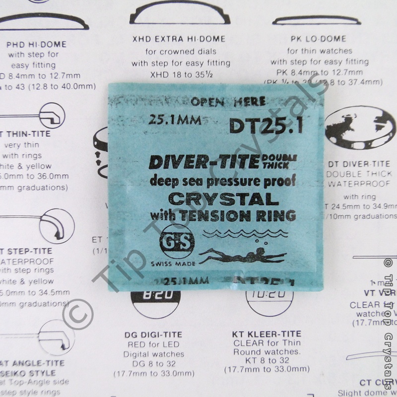 GS DT 25.1mm Watch Crystal - Click Image to Close