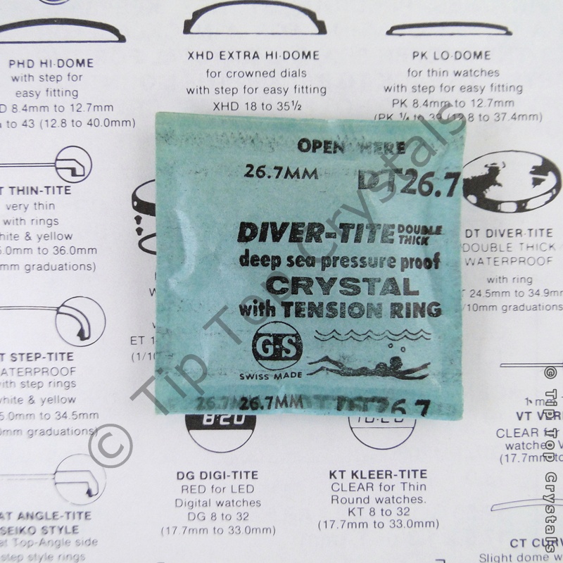 GS DT 26.7mm Watch Crystal - Click Image to Close