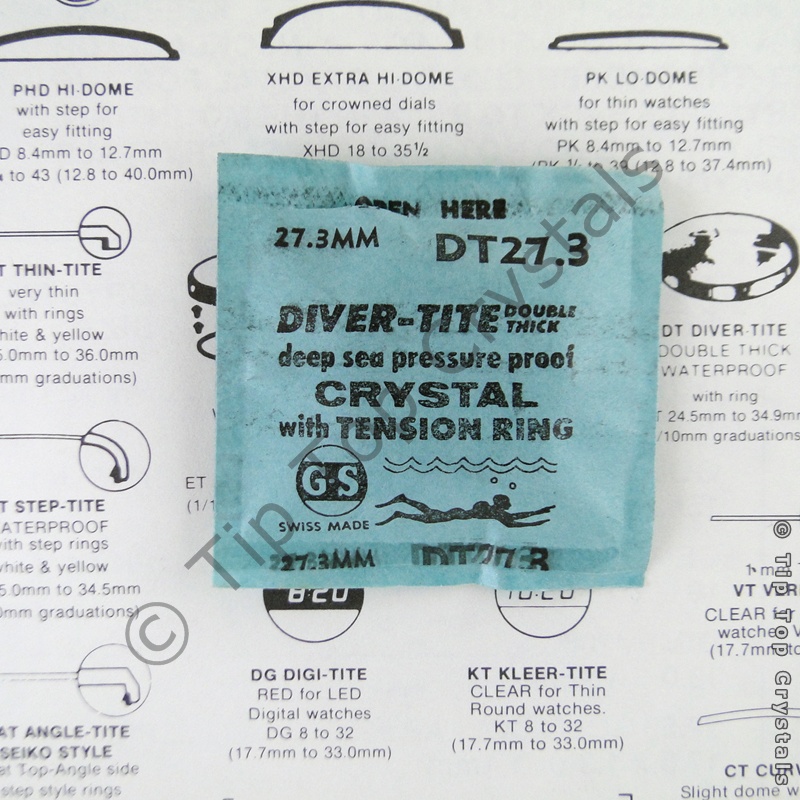 GS DT 27.3mm Watch Crystal - Click Image to Close