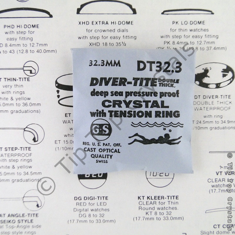 GS DT 32.3mm Watch Crystal - Click Image to Close