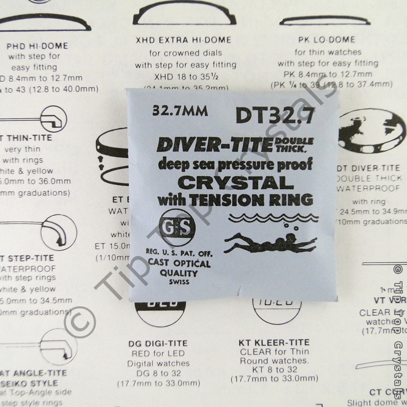 GS DT 32.7mm Watch Crystal - Click Image to Close