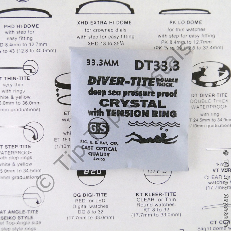 GS DT 33.3mm Watch Crystal - Click Image to Close