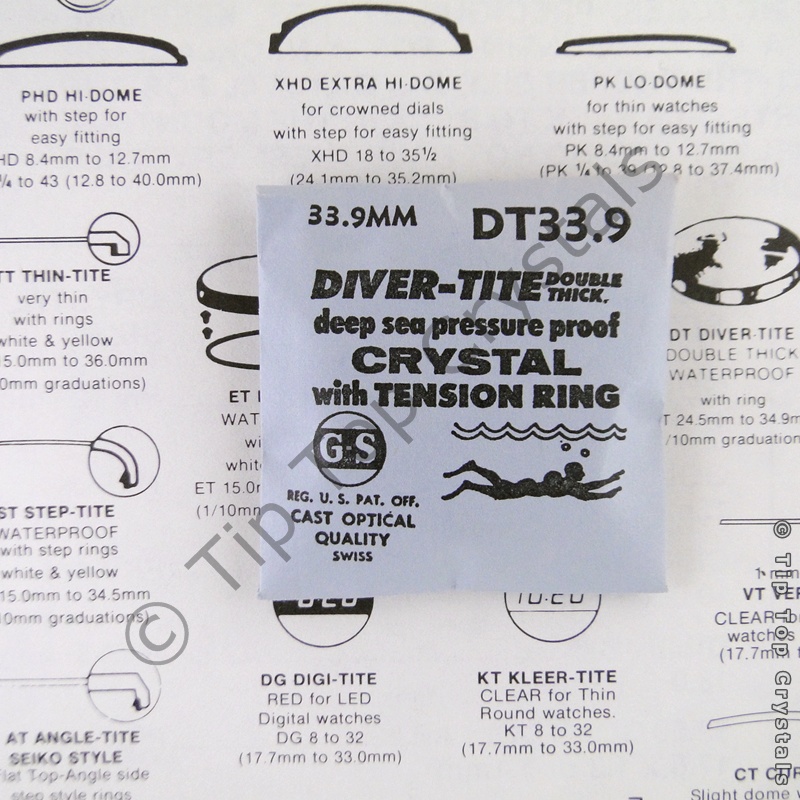 GS DT 33.9mm Watch Crystal - Click Image to Close