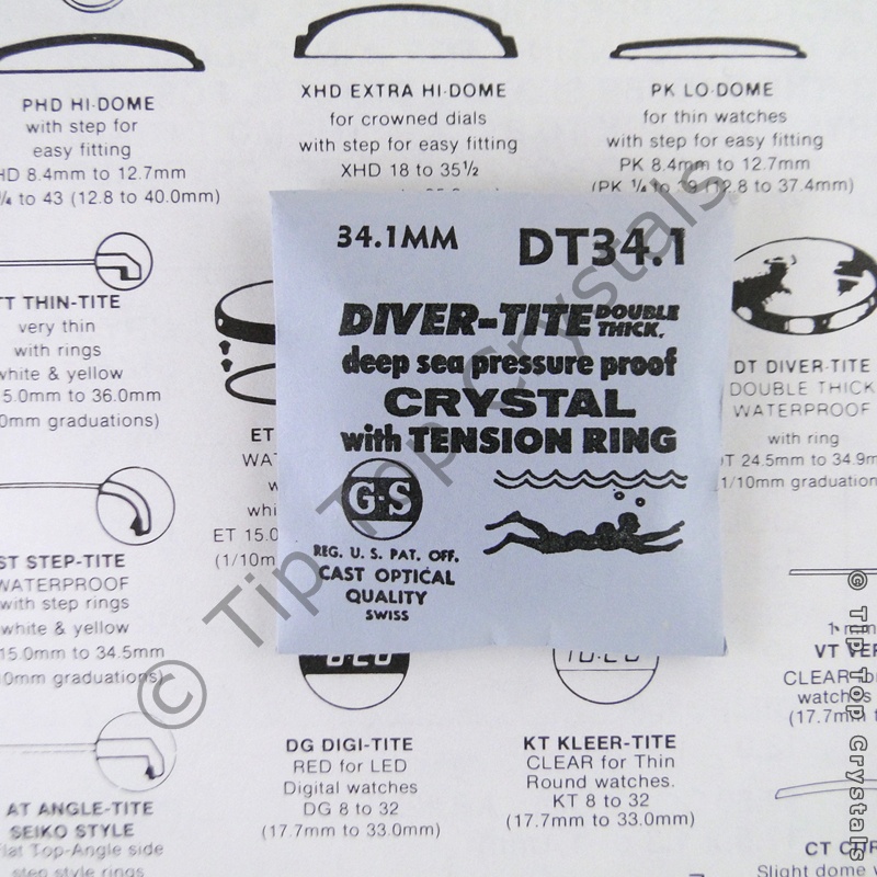 GS DT 34.1mm Watch Crystal - Click Image to Close
