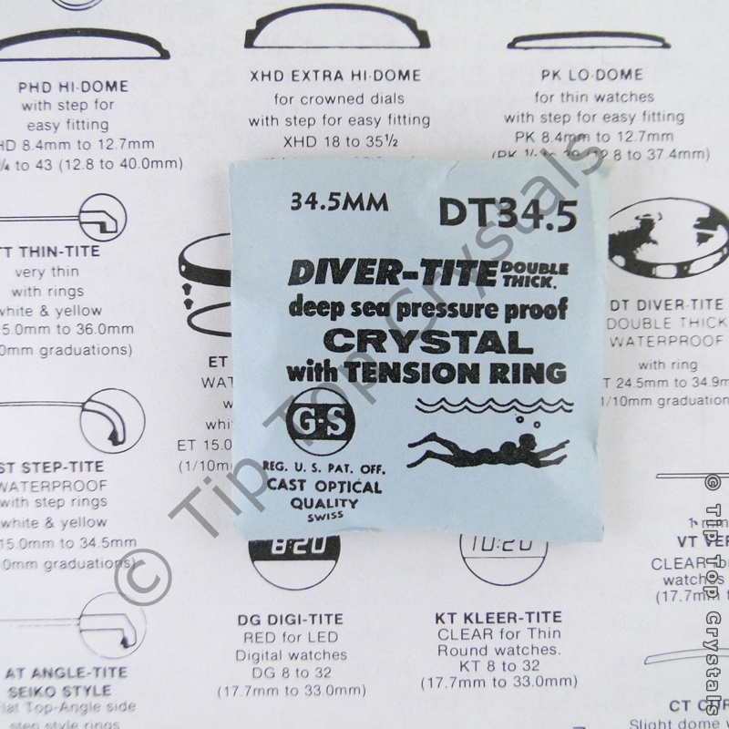 GS DT 34.5mm Watch Crystal - Click Image to Close