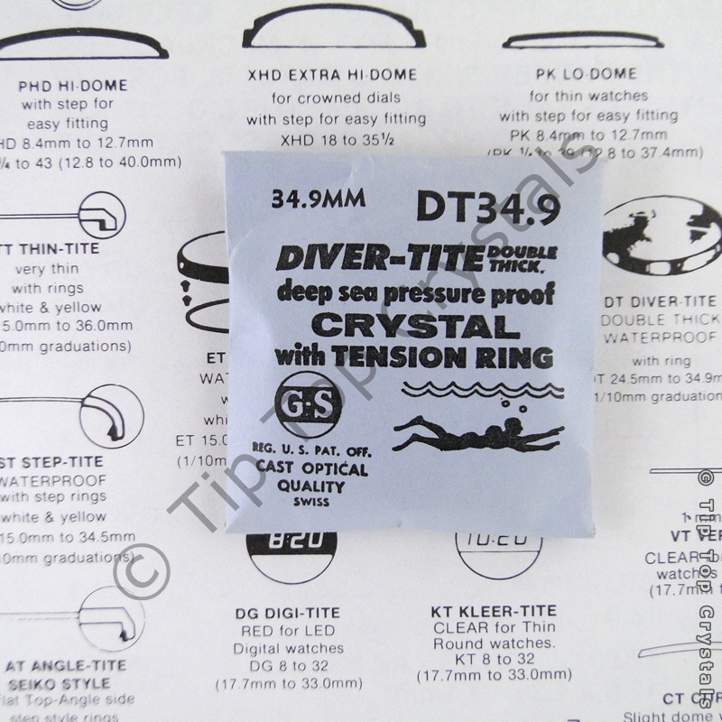 GS DT 34.9mm Watch Crystal - Click Image to Close