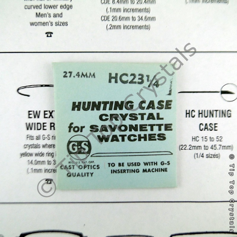 GS HC 23-1/4 Watch Crystal - Click Image to Close