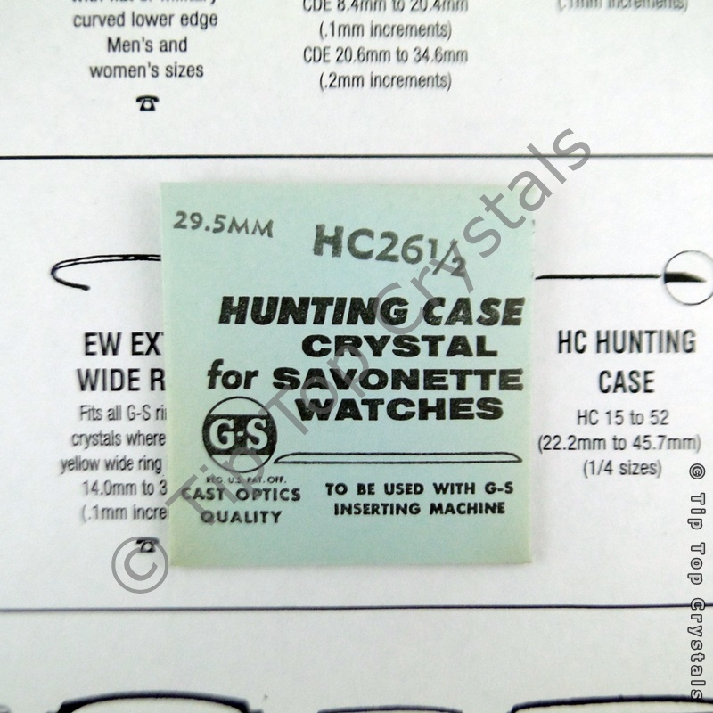 GS HC 26-1/2 Watch Crystal - Click Image to Close