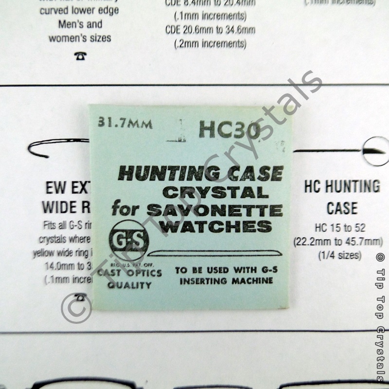 GS HC 30 Watch Crystal - Click Image to Close