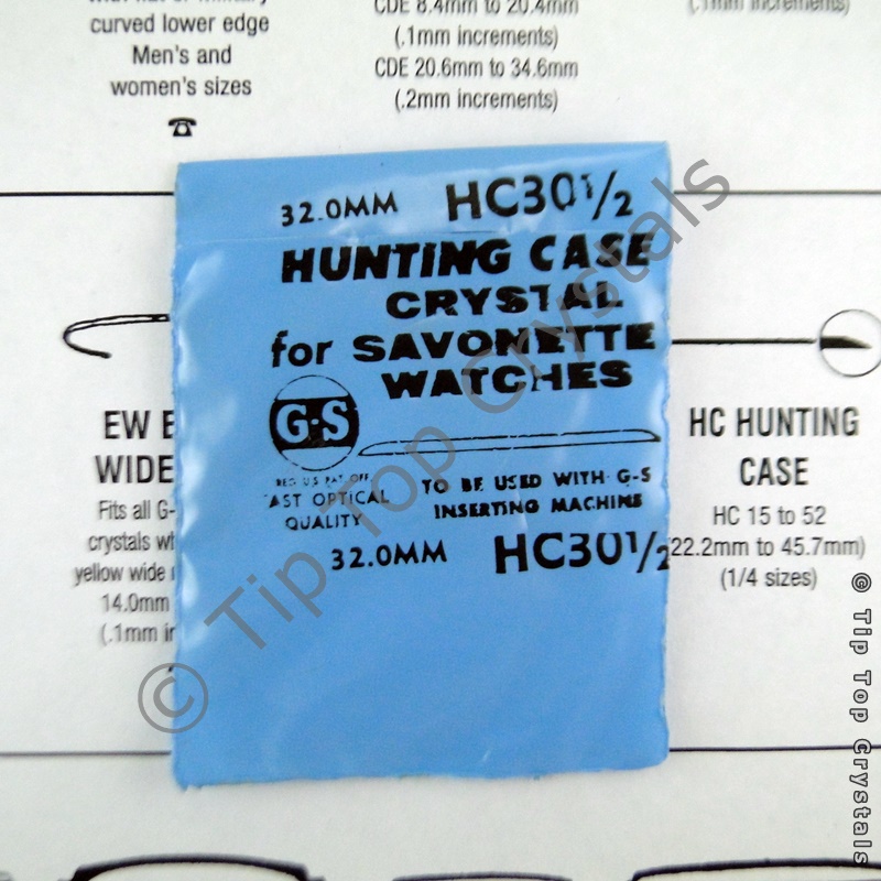 GS HC 30-1/2 Watch Crystal - Click Image to Close