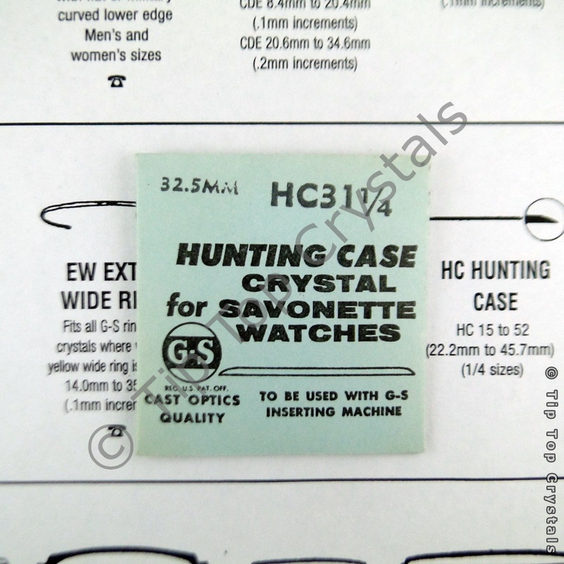 GS HC 31-1/4 Watch Crystal - Click Image to Close