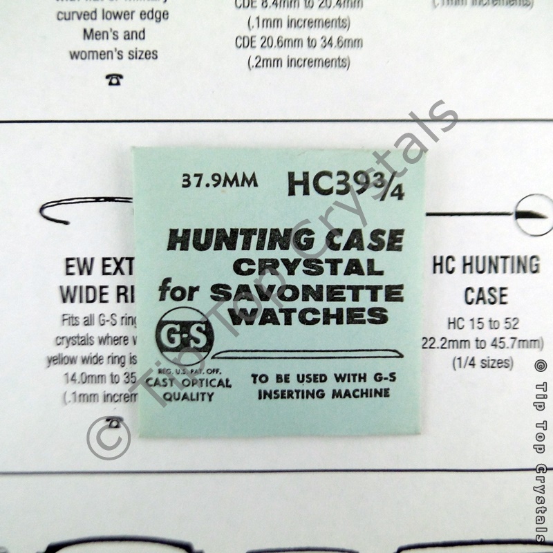 GS HC 39-3/4 Watch Crystal - Click Image to Close