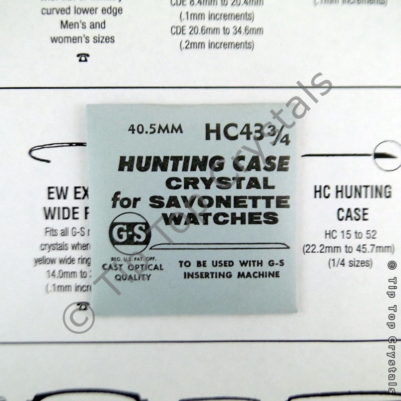 GS HC 43-3/4 Watch Crystal - Click Image to Close