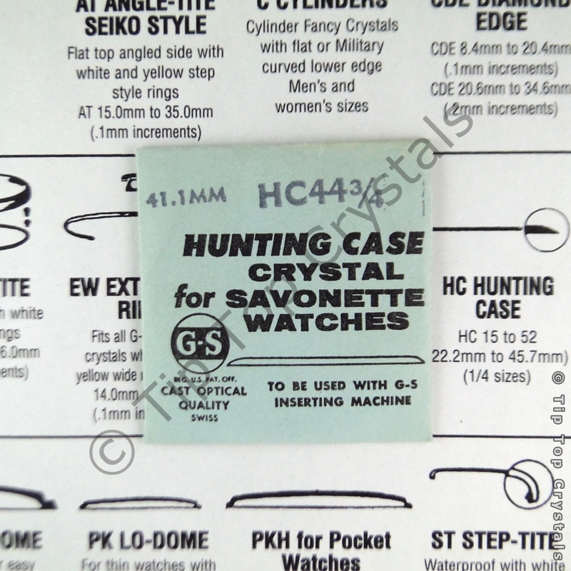 GS HC 44-3/4 Watch Crystal - Click Image to Close