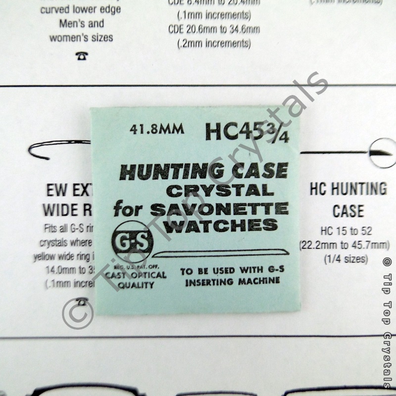 GS HC 45-3/4 Watch Crystal - Click Image to Close