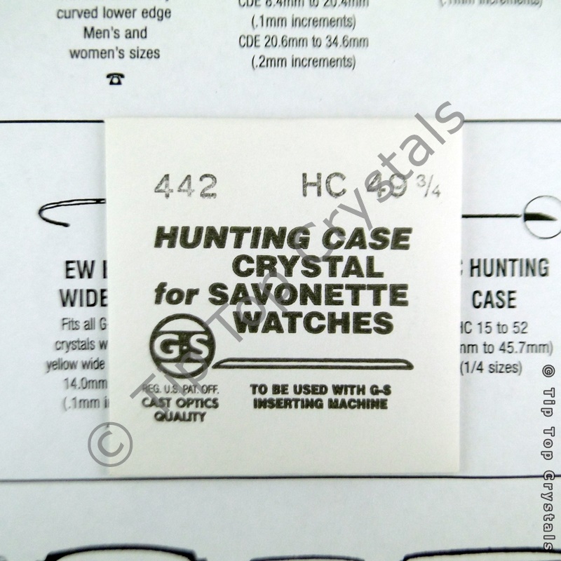 GS HC 49-3/4 Watch Crystal - Click Image to Close